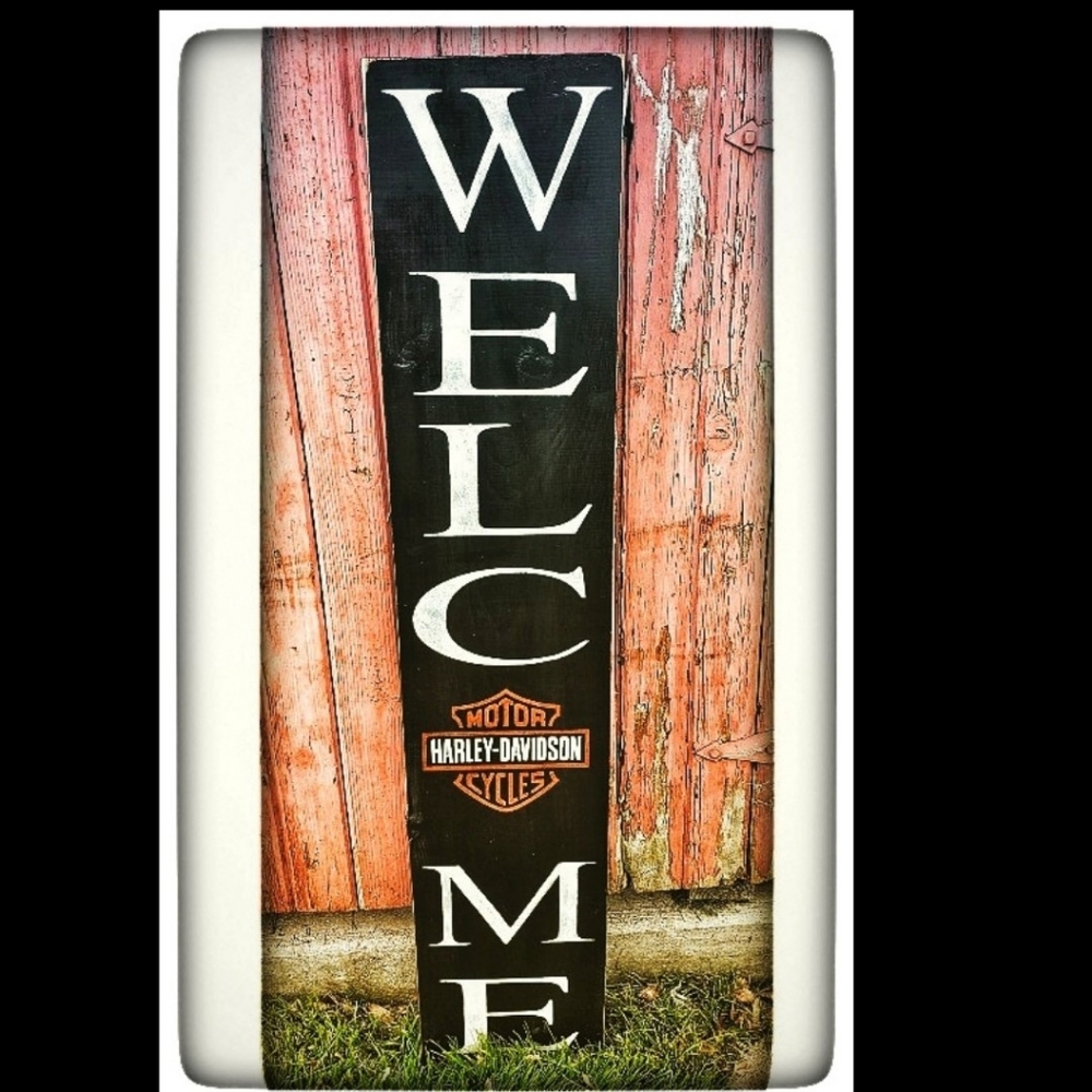 Wooden Harley Davidson 4 Foot Porch Sign
